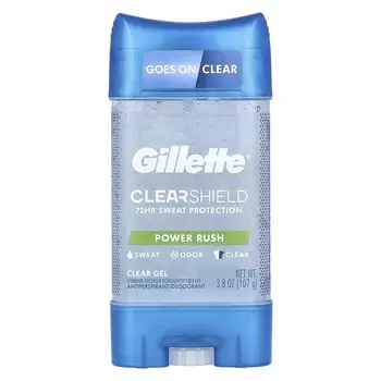 Gillette, ClearShield, дезодорант-антиперспирант, Power Lush, 3,8 унции (107 г)