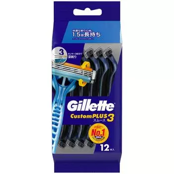 Gillette Custom Plus 3 Smooth Disposable 12 Close 3 Sensor Beard Razor, Детали, Бритье, Лезвия, Бритва, Мужская