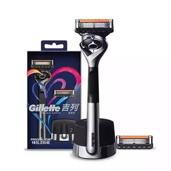 Gillette Fusion 5 ProGlide Premiul Edition Stealth Gravity Box 1 Handle 2 Blades 1 Magnetic Base