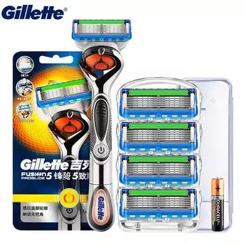 Gillette Fusion электрическая бритва Flexball ProGlide, электробритва, мужская бритва для лица, бороды, удаление волос, сменные лезвия, кассеты оранжевый/зелёный