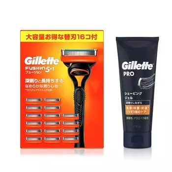 Gillette Fusion Manual Body 16 запасной гель для бритья 175 мл бритва для бритья (с лезвиями) + [Покупка комплекта] Мужской