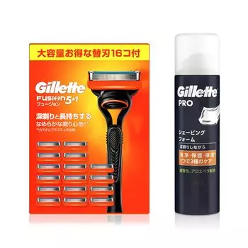 Gillette Fusion Manual Body spare blades Shaving Foam 245g Shaving Razor (16 included) + [Set Purchase] Men s