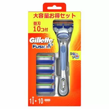 Gillette Fusion Manual Shaving Razor Body 10 сменных лезвий набор 1 шт 5+1 мужской + (х 1) синий