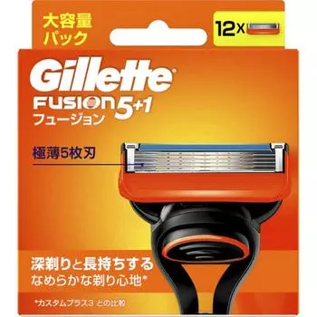 Gillette Fusion Сменные лезвия для ручного управления Gillette Fusion, 12 шт.