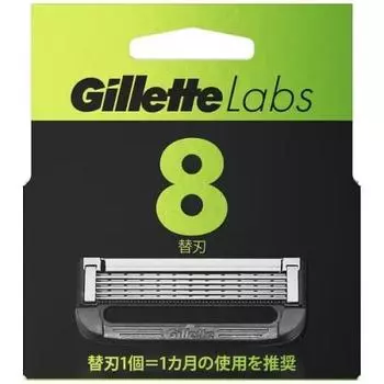 Gillette Labs Gillette Lab Exfoliating Bar Equipped with Replacement Blades, 8 Pieces