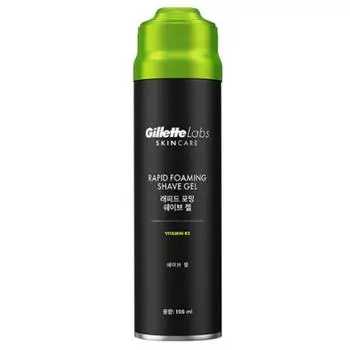 Gillette Labs Rapid Foaming Shave Gel, 198 мл, 4 упаковки, корейское бритвенное лезвие
