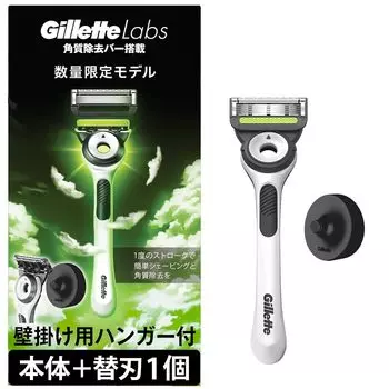 Gillette Labs в Оснащен отшелушивающим бруском Основной блок сменного лезвия В комплект входит настенный держатель Ограниченная модель Бритвенная бритва Gillette Labs [Образцы