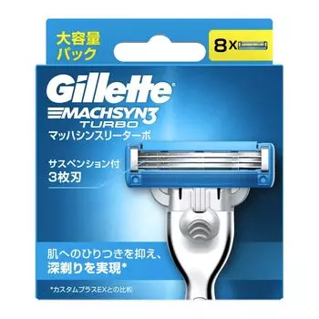 Gillette Mach Thin Three Turbo Spare Blades 8B x 5 шт. Набор