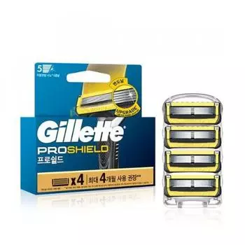 Gillette [обновление] Gillette Pro Shield Желтая бритва лезвие 4 шт. в упаковке