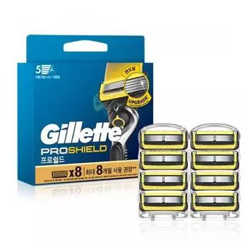 Gillette [обновление] Gillette Pro Shield Желтая бритва 8 лезвий в упаковке