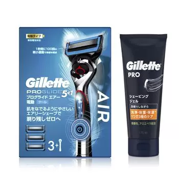 Gillette Proglide Air Electric Body 3 Сменный гель для бритья 175 мл Бритва для чувствительной кожи мужчин (с лезвиями) + [Покупка комплекта] Мужской
