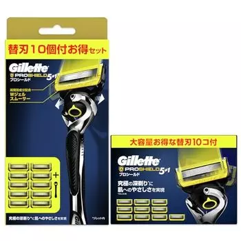 Gillette Shaving Body, сменные лезвия, бритва из 20 предметов, мужская, гладкое бритье, не раздражает кожу, Pro Shield [эксклюзивно для .co.jp]