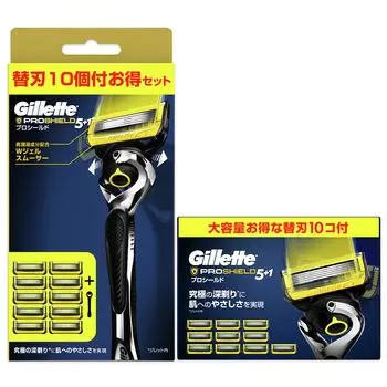 Gillette Shaving Replacement 20 Pieces Close Proshield Body, Blades, Razor, Men s, Shave, Skin-friendly,