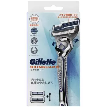 Gillette Skin Guard 1 2 запасных лезвия, 1 из которых уже прикреплено к корпусу Бритва, корпус, в комплекте,