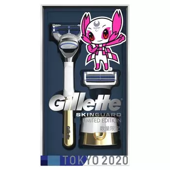 Gillette Skin Guard Manual Body 2 spare Set Body Stand 1 Spare Blade (with blades) + +