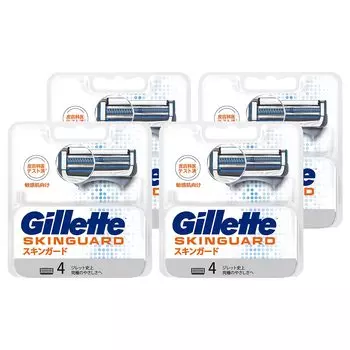 Запасные лезвия Gillette Skin Guard Manual, 4 шт. x 4 шт., набор запасных лезвий [оптовая закупка] (16 лезвий) белый