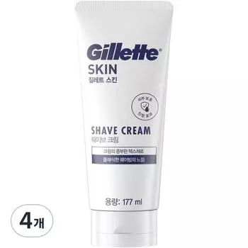 Gillette Skintech hypoallergenic shave cream, 177ml, 4 pieces