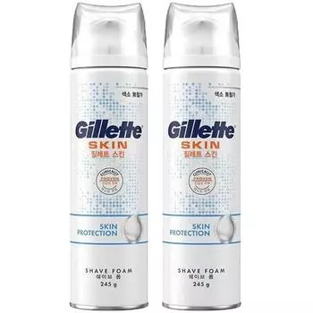 Пена для бритья Gillette Skintech, 245 г, 2 шт., корейское бритвенное лезвие