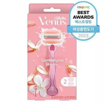 Gillette Venus Comfort Glide белая футболка женская ручка для бритвы 1 шт. + лезвие для бритвы комплект из 2 шт., 1 комплект