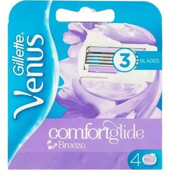 Gillette Venus Comfortglide Breeze 3 лезвия с 4 сменными головками
