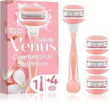 Gillette Venus ComfortGlide Spa Breeze Women s Razor + Replacement Blades TU прозрачный