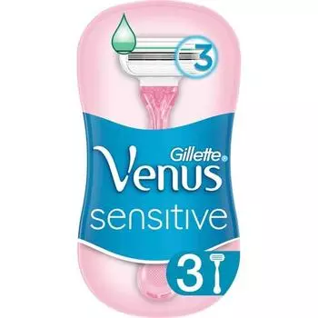 Gillette Venus Sensitive одноразовые женские бритвы, набор из 3 шт.