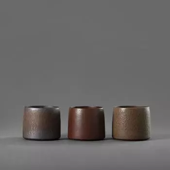 Gilt stoneware water cup tea wash large extra large retro cup tea set accessories Jianshui tea ceremony household Japanese Zen