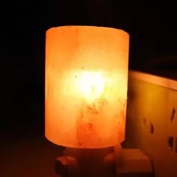 Гималайская кристаллическая соляная лампа цилиндрическая Love Twin Towers USB спальня прикроватный декоративный ночник поддержка настройки