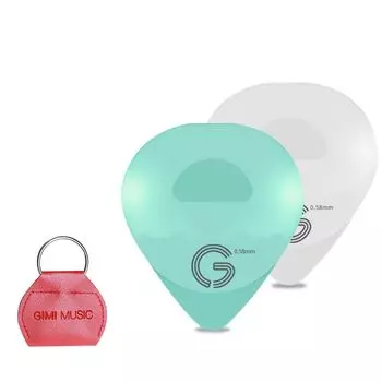 GIMI Подсветка Гитара Цвет Гитара Касание Высокая Чувствительность Легкая Батарея Деликатный Портативный Чехол для Медиаторов Для Акустической Электрической Бас-гитары Медиаторы, Медиаторы, Тонкие,