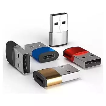GIMIRO Переходник USB C мама на USB папа , адаптер типа C на USB A для зарядного кабеля для телефона синий