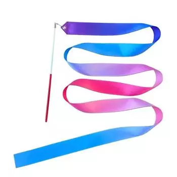 Гимнастическая лента Сверкающая танцевальная лента Палочки для вращения Длинные ленты-стримеры Художественная гимнастика для артистического танца