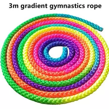 Гимнастическая скакалка разноцветная радужная цветная гимнастическая скакалка 3 метра гимнастка