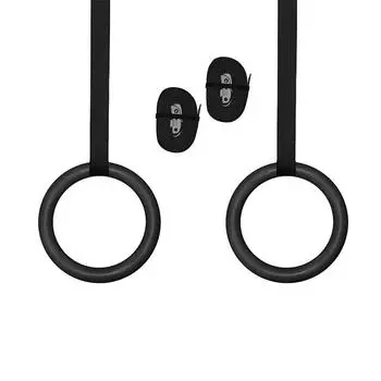 Гимнастические кольца из АБС-пластика 28 мм, кольца для фитнеса и тренажерного зала для силовых тренировок, тренировок по кроссфиту, регулируемые черные