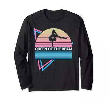 Гимнастка Гимнастика Акробатика Королева Бревна Королева Бревна Футболка с длинным рукавом чёрный