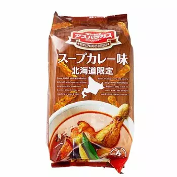 Ginbis Asparagus Hokkaido ограниченный суп со вкусом карри x 6 Печенье Сувениры Закуски Закуски Сладости Закуски (23г пакеты) (1 сумка)