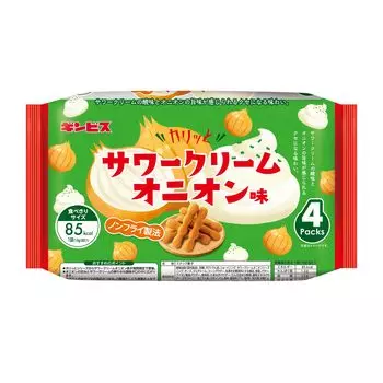 Ginbis Crispy Sour Cream Onion 4P 72g x 12 bags