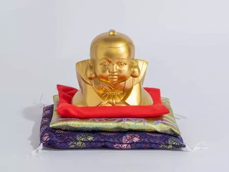 Gingado Dandan Процветающий много удачи в жизни Такаока медная посуда Fukusuke_Ornament бизнес, клиенты, (Дандан Фукусукэ)