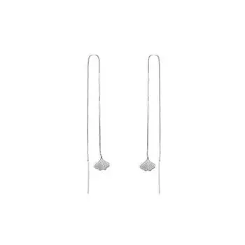 Ginkgo Leaf Earrings Women S Mori Literary And Artistic Fringed Temperament Student Leaf Long Earrings Ear Chain Small And Fresh