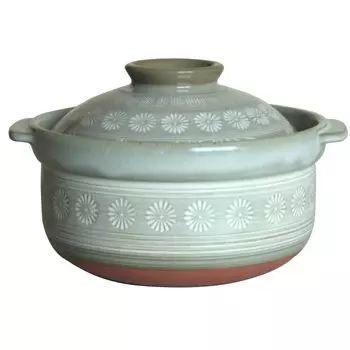 Ginpo Pottery Hanamishima Resistant to Rice 2 Rice Direct Fire Rice Cooking Made in Japan 21161 [Genuine Product] Not Spillover Pot, Cups, Pot,
