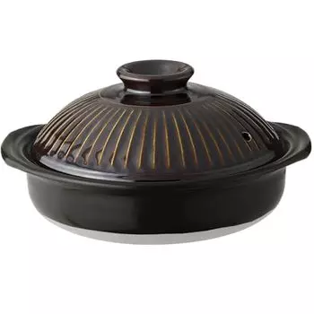 Ginpo Touki 45071 Банко Посуда Гинпо Хризантема Цветочный глиняный горшок Нет. 7 конфет в глазури на 1 персону, коричневая, сделано в Японии