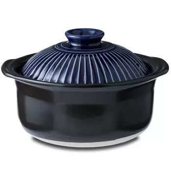 Ginpo Touki Banko Ware Ginpo Chrysanthemum Rice Pot 3 Cups Cooking Rice Pot Подходит для прямого огня Лазуритовая глазурь Синяя Сделано в Японии 46171 [Подлинный синий