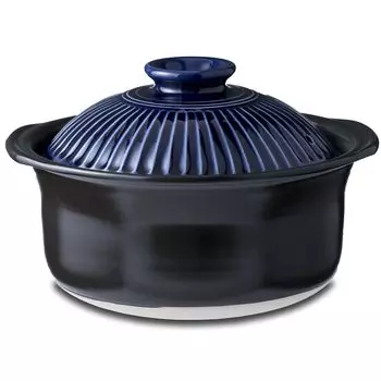 Ginpo Touki Banko Ware Ginpo Chrysanthemum Rice Pot 5 Cups Cooking Rice Pot Подходит для прямого огня Лазуритовая глазурь Синяя Сделано в Японии 46181 [Подлинный синий