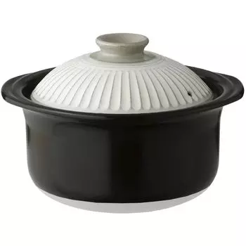 Ginpo Touki Banko Yaki Ginpo Chrysanthemum Rice Pot 2 Cups Cooking Rice Pot Suitable for Open Fire Powder White Made in Japan 41161 [Genuine Product]