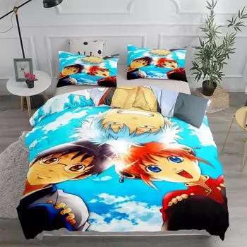 Gintama Anime Duvet Cover Set King Queen Double Full Twin Single Size Bed Linen Set_ 70x133cm 2pcs
