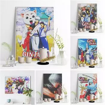 Gintama Hot Fun постеры с комиксами классические персонажи аниме печать художественные настенные наклейки холст живопись 21cm30cm NoFrame