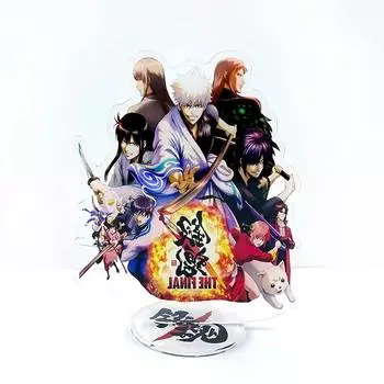 Gintama The Final Gintoki Kagura Shinpachi Katsura Kotarou игрушечная фигурка на акриловой подставке