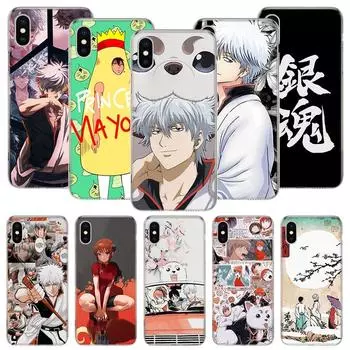 Gintama Забавный чехол для телефона с японским аниме для iPhone 11 12 13 14 Pro XS XR X Max 7 8 6 6S Plus Mini + 5 SE с рисунком по индивидуальному заказу iPhone 11