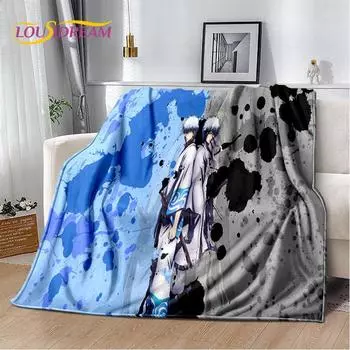 Gintoki Kagura Gintama аниме мягкое плюшевое одеяло, фланелевое одеяло для гостиной, спальни, кровати, дивана, чехол для пикника, детское одеяло 30x40in