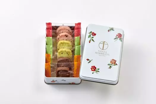 Ginza Sembikiya Консервированное печенье Ginza Подарочные сладости Выпечка Сладости Ассорти из печенья (6 шт.)