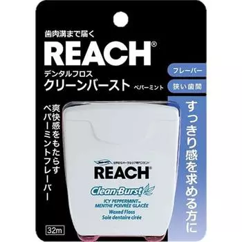 Ginza Stephanie Cosmetics REACH Dental Floss Clean Burst Peppermint 32m Уход за зубами (межзубные очистители) Ингредиенты] Материал для зубной нити: стоматологический нейлон т